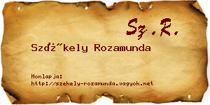 Székely Rozamunda névjegykártya